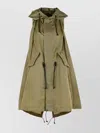 Sacai Sleeveless Hooded Knitwear With Drawstring And Front Pockets