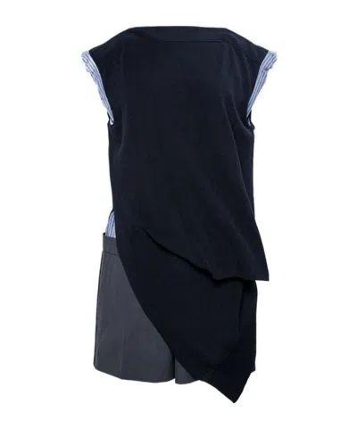 Sacai Sleeveless Knit Dress In Multi