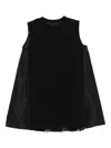 Sacai Sleeveless Mini Dress In Black