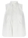 Sacai White Sleeveless Shirt In 白色的
