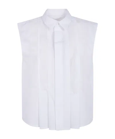 Sacai Sleeveless Shirt In White