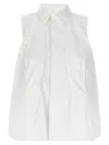 Sacai White Sleeveless Shirt In White