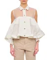 Sacai Denim Mix Shirt In White