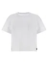 Sacai Slit T-shirt White In White