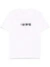 Sacai Memory Printed Cotton Crew Neck Short Sleeve T-shirt In White