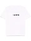 Sacai Memory Printed Cotton Crew Neck Short Sleeve T-shirt In White
