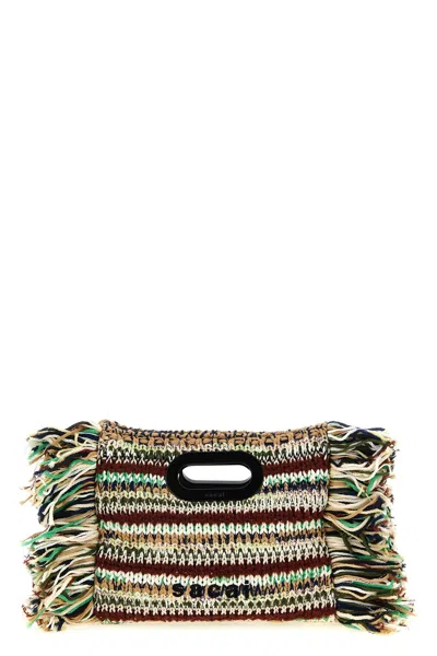 Sacai Small Fringe Shopping Bag In Multi