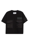 Sacai Spiewak Cotton Jersey Pocket T-shirt In Black