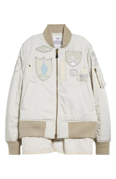 Sacai Spiewak Gonz Bomber Jacket In L/gray