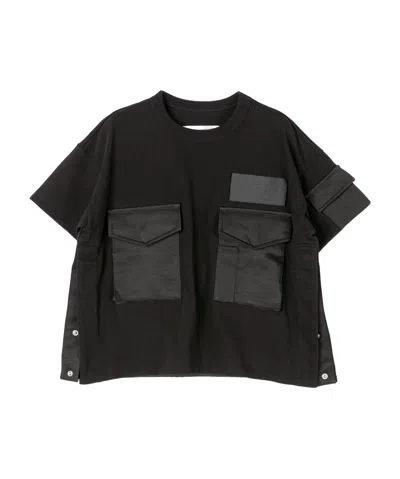 Sacai Spiewak Joint T-shirt In Black