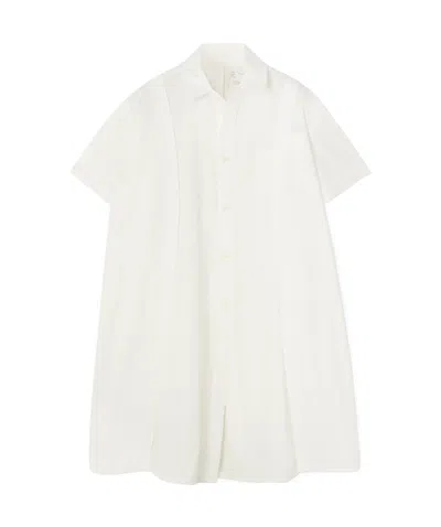 Sacai Spliced Poplin Shirt In White