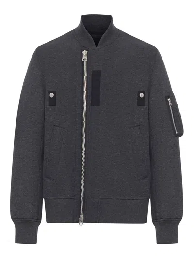 Sacai Sponge Bomber Jacket In Gray