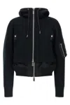 Sacai Sponge Double-layer Bomber Jacket In Schwarz