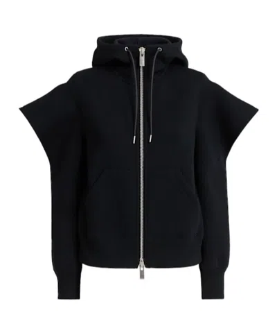 Sacai Sponge Cotton Blend Hoodie In Multi