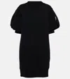 Sacai Sponge Cotton-blend Minidress In Black