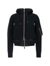 Sacai Sponge Double-layer Bomber Jacket In Black