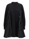 Sacai Sponge Mini Dress In Black