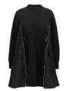 Sacai Sponge Mini Dress In Black