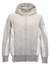 Sacai Light Grey Terry Sweatshirt In Gray