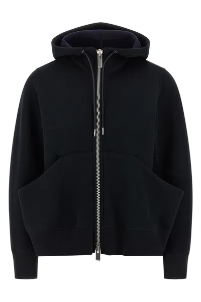 Sacai 'sponge Hoodie' Hoodie In Black