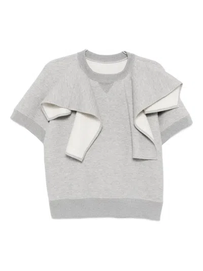 Sacai Sponge Pullover In Gray