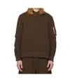 Sacai Brown Sponge Pullover Sweatshirt In Brown