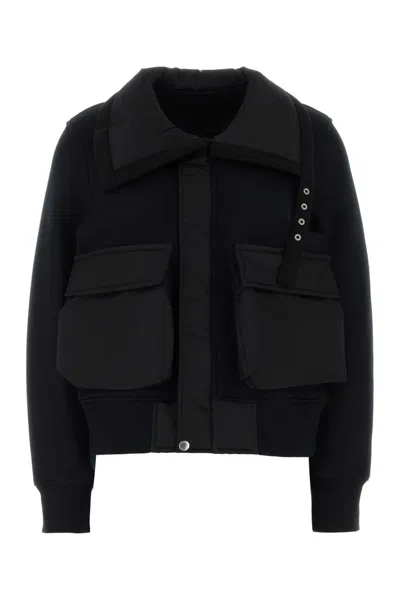 Sacai Sponge Sweat Blouson In Black
