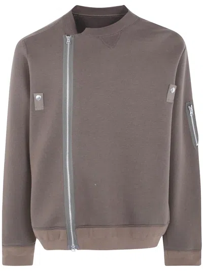 Sacai Sponge Sweat Blouson In Gray