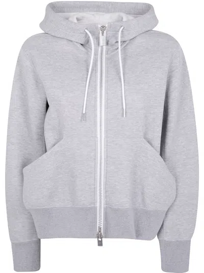 SACAI SACAI SPONGE SWEAT FULL ZIP HOODIE