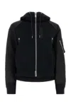 Sacai Sponge Double-layer Bomber Jacket In Blue