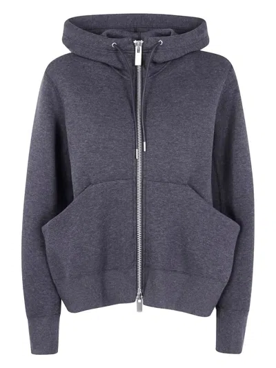 Sacai "sponge" Sweat Hoodie Clothing In Gray