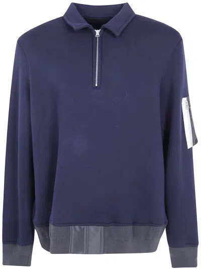 Sacai Sponge Sweat Polo Shirt In Multi