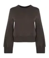 Sacai Sponge Sweat Pullover In Brown