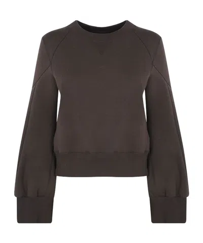 Sacai Sponge Sweat Pullover In Brown