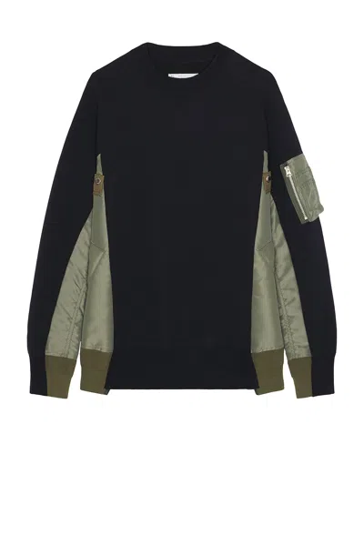 SACAI SPONGE SWEAT PULLOVER