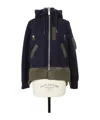 Sacai Sponge Sweat X Nylon Twill Hoodie In Black