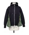 Sacai Sponge Sweat X Nylon Twill Hoodie In Multi