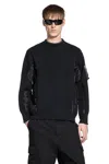 Sacai Sponge Sweat X Nylon Twill Sweatshirt In Black