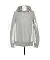 Sacai Panelled Hoodie In Gray