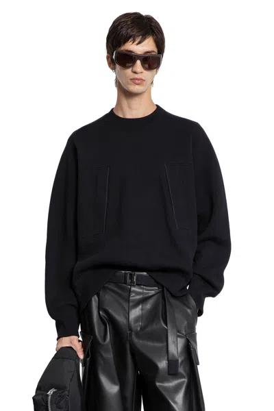 Sacai Sponge Sweater In Black