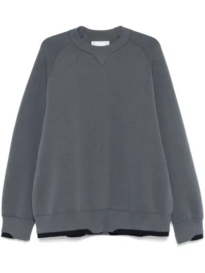 Sacai Sponge Sweatshirt In Gray
