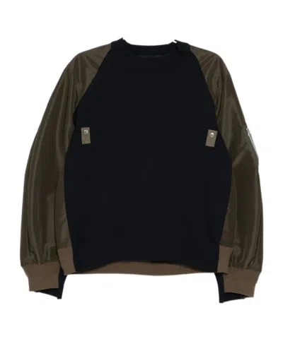 Sacai Sponge Sweatshirt In Black