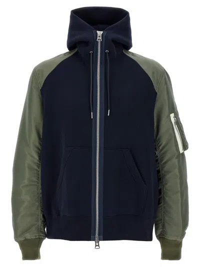 Sacai Sponge Sweatshirt Multicolor In Blue