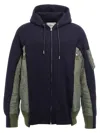 Sacai Sponge Sweat X Nylon Twill Hoodie
