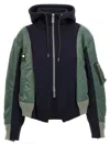 Sacai Nylon Twill X Sponge Sweat Hoodie
