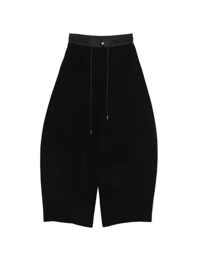 Sacai Cotton And Nylon Sweatpants In Black