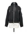 Sacai Sponge X Nylon Twill Hoodie In Gray