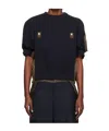 Sacai Sponge X Nylon Twill Sweatshirt In Black
