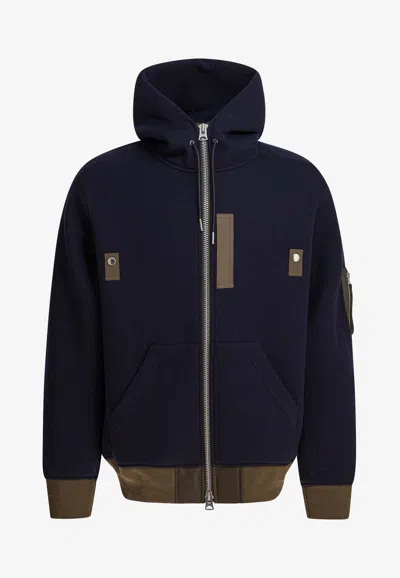 SACAI SPONGE ZIP-UP SWEATSHIRT