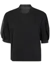 Sacai Spun Organza X Cotton Jersey T-shirt